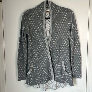 Grey and white cardigan small